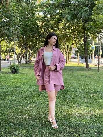  Костюм жіночий сорочка та шорти  Попіл Троянди