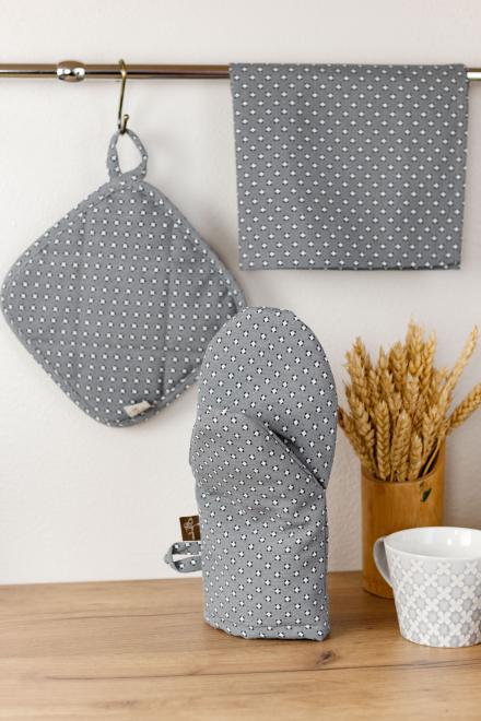 Прихватка Merry Christmas сіра