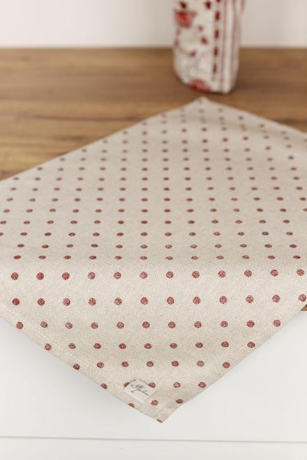 Набір серветок Горох бордо