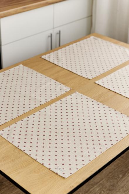 Набір серветок Горох бордо