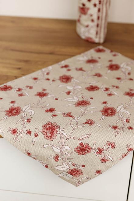 Набір серветок Квіти бордо