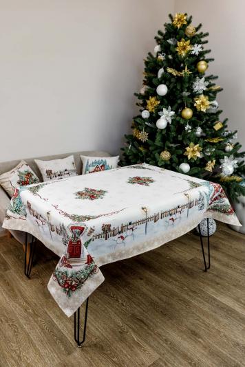 Скатертина гобеленова з велюром  Святковий дім