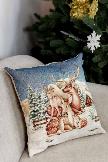 Подушка декоративна Блакитне сяйво Оленята