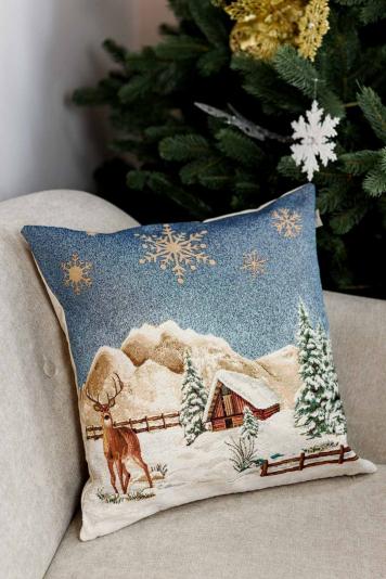 Подушка декоративна Блакитне сяйво Олень