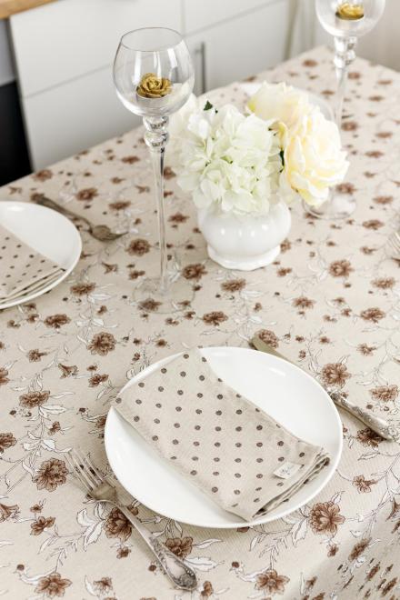 Набір серветок Горох коричневий