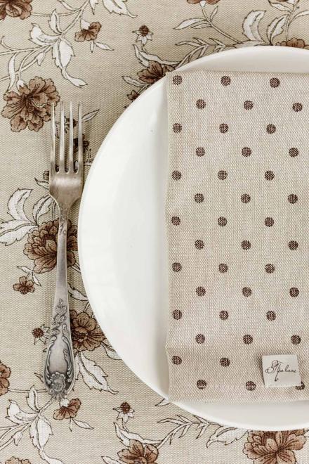 Набір серветок Горох коричневий