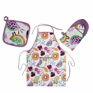 Набір фартух,рукавичка та прихватка Violet cherrie