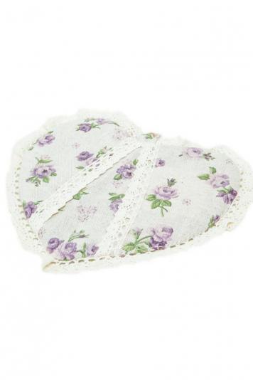 Прихватка серце Lilac Rose з мережкою