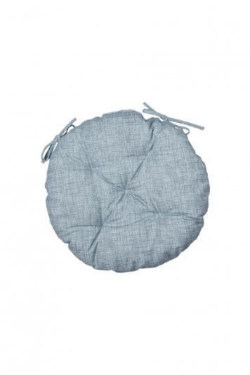 Подушка на стілець Pionia кругла сіра