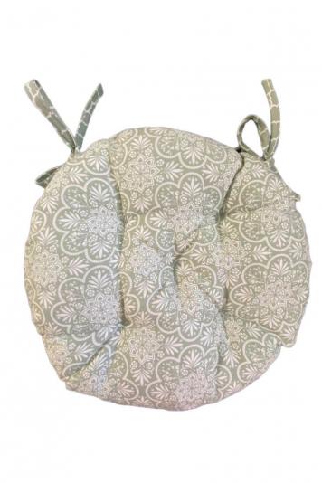 Подушка на стілець кругла La Nuit мереживо верде
