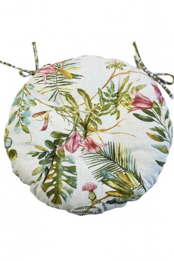 Подушка кругла на стілець Villa Квіти