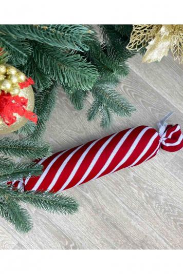 Подушка цукерка новорiчна Червона