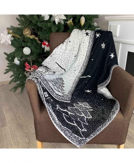 Плед новорiчний Black Night