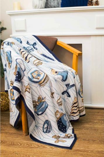 Плед в'язаний Макарунчик Плед в'язаний Макарунчик