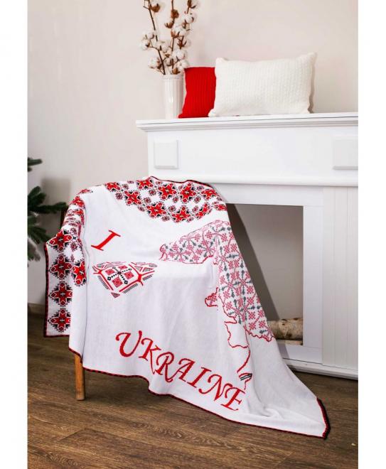 Плед в'язаний Вишиванка