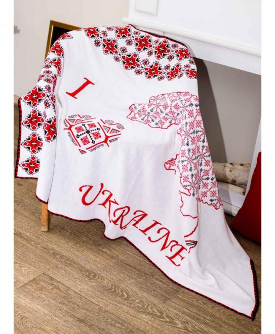 Плед в'язаний Вишиванка