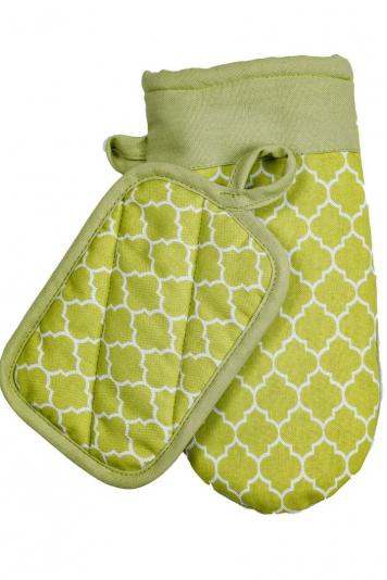 Набір рукавичка+прихватка Фісташка