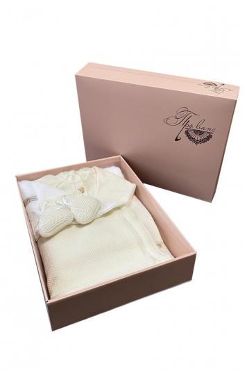 Набір для немовлят Молочний 3 одиниці (плед, чолов