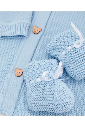 Набір для немовлят Блакитний 3 одиниці (плед, чоло Набір для немовлят Блакитний 3 одиниці (плед, чоло