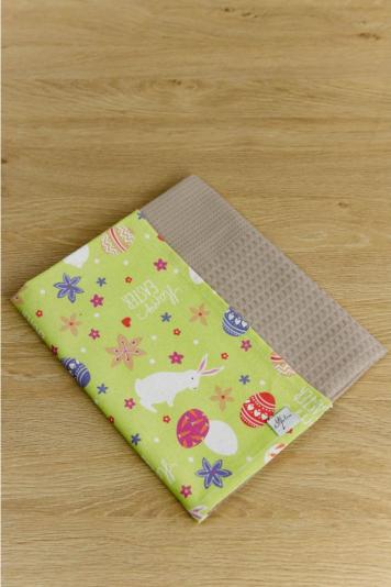 Набір вафельних рушників Писанка зелена