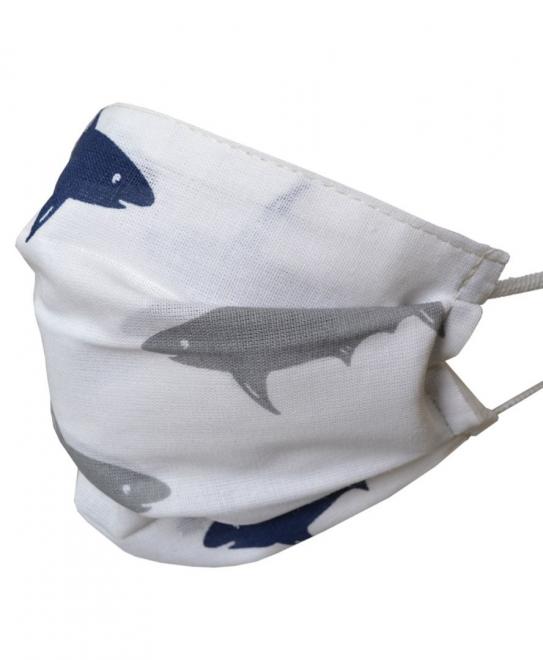 Маска - пов'язка дитяча багаторазова на гумці Акул