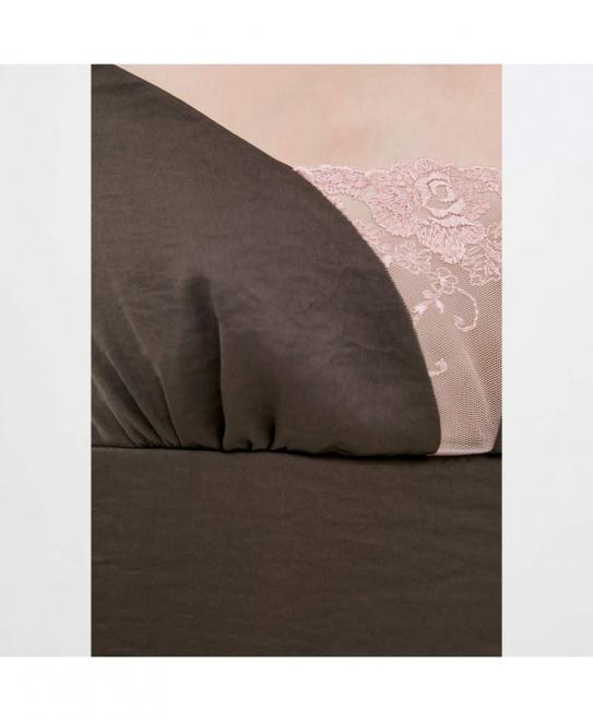 Майка жіноча на бретелях коричнево-графітовий ТМ П