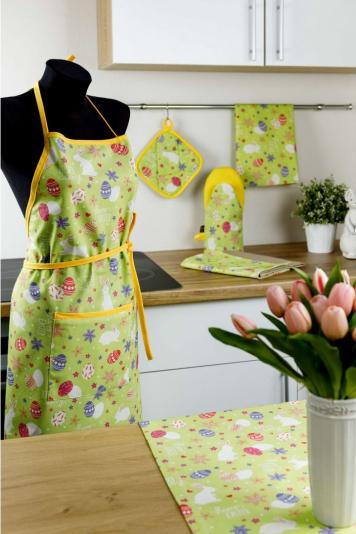 Кухонний фартух Писанка зелена