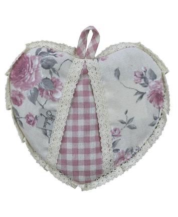 Кухонна прихватка серце Bella Троянди/Рожева клiти