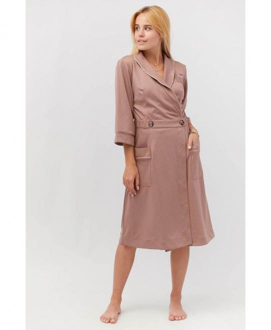 Халат трикотажний з рукавом Прованс by Vona блідн