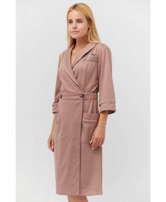 Халат трикотажний з рукавом Прованс by Vona блідн
