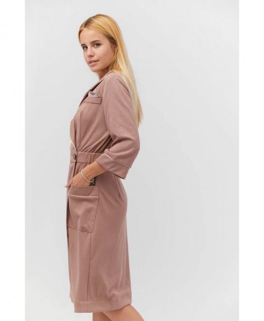 Халат трикотажний з рукавом Прованс by Vona блідн