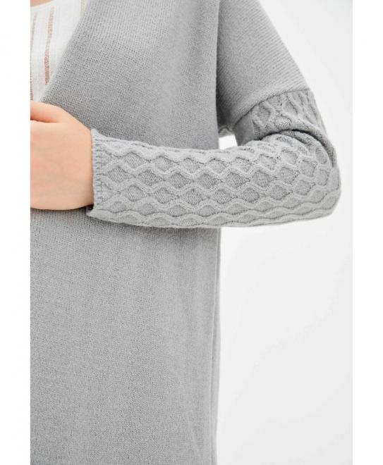 Кардиган в'язаний Марго сiрий меланж