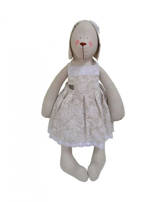 Интерьерная игрушка собака в платье White Rose бол Интерьерная игрушка собака в платье White Rose бол