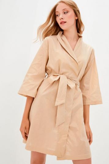 Жіночий халат бавовняний золото