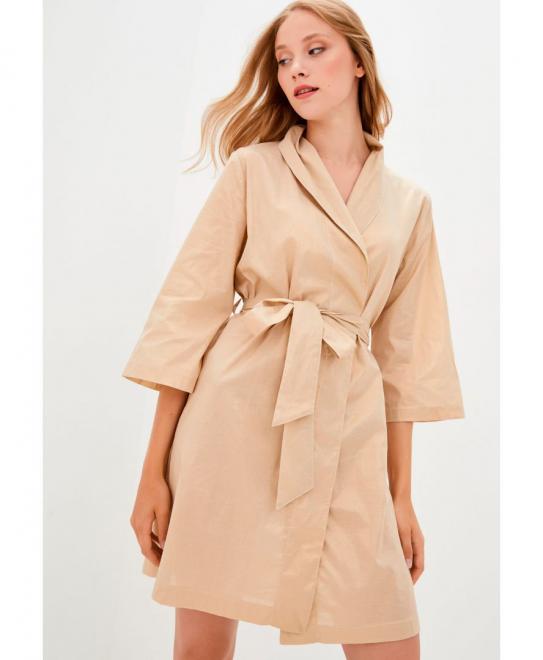 Жіночий халат бавовняний золото