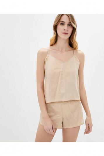 Жіночий комплект майка і шорти золото Жіночий комплект майка і шорти золото