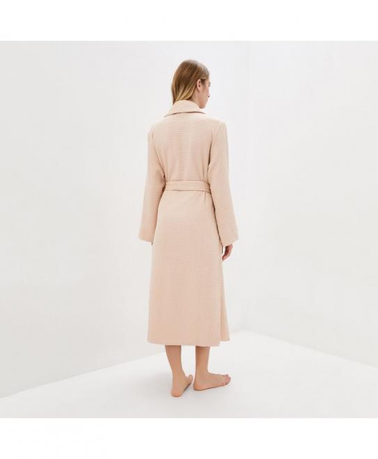 Халат вафельній довгий MACADAMIA