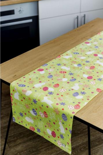 Дорiжка на стiл Писанка зелена