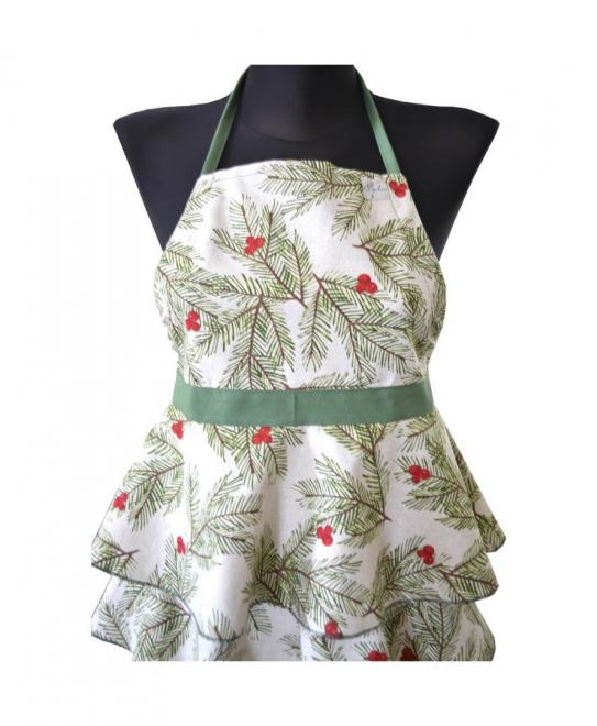 Дитячий кухонний фартух Ялинка з воланами