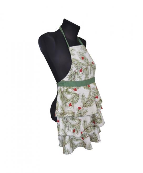 Дитячий кухонний фартух Ялинка з воланами