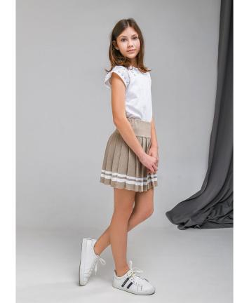 Спiдниця пліссе бежева дитяча