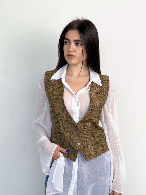Женский жилет Python рыжий