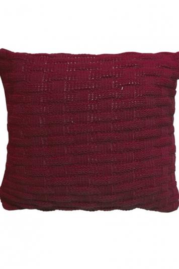 Декоративна наволочка в'язана бордо