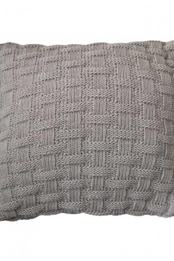 Декоративна в'язана наволочка шато крем Декоративна в'язана наволочка шато крем