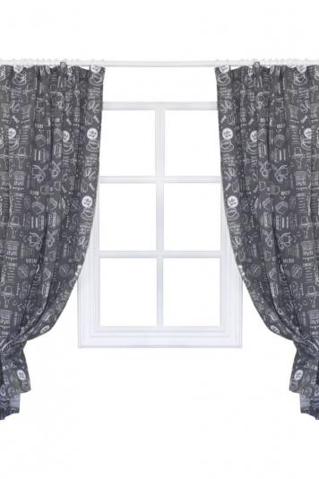 Готові штори Breakfast grey (2 од.)