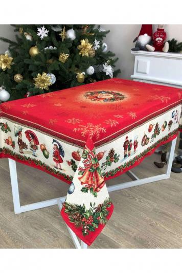 Гобеленова скатертина новорiчна Свято