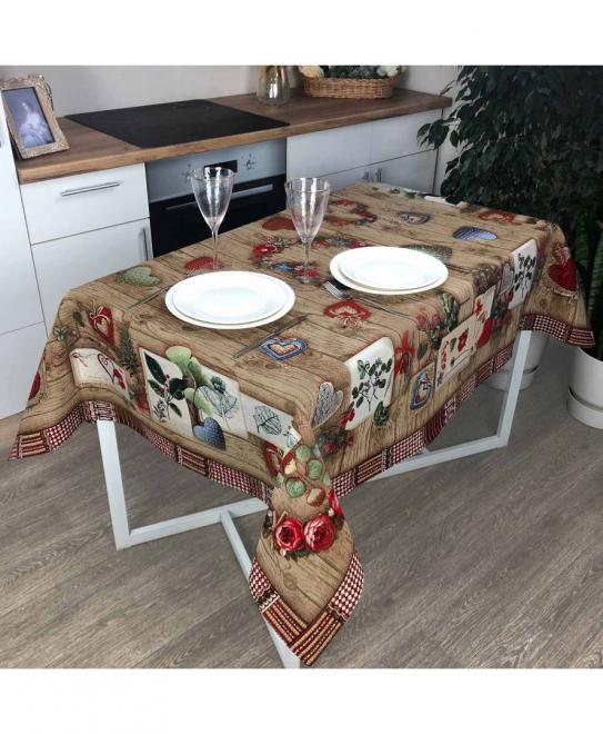 Гобеленова скатертина на стiл Wooden