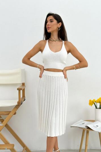 Топ вязаный Joy Молочный