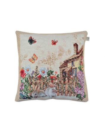 Гобеленова наволочка Alicia хатинка та кролики