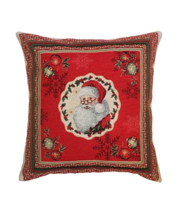 Гобеленова наволочка новорiчна Санта